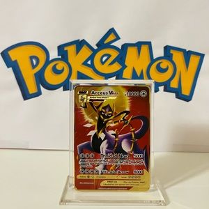 COPY - Pokémon Arceus VMax HP10000 Gold Metal Card Gigantamax